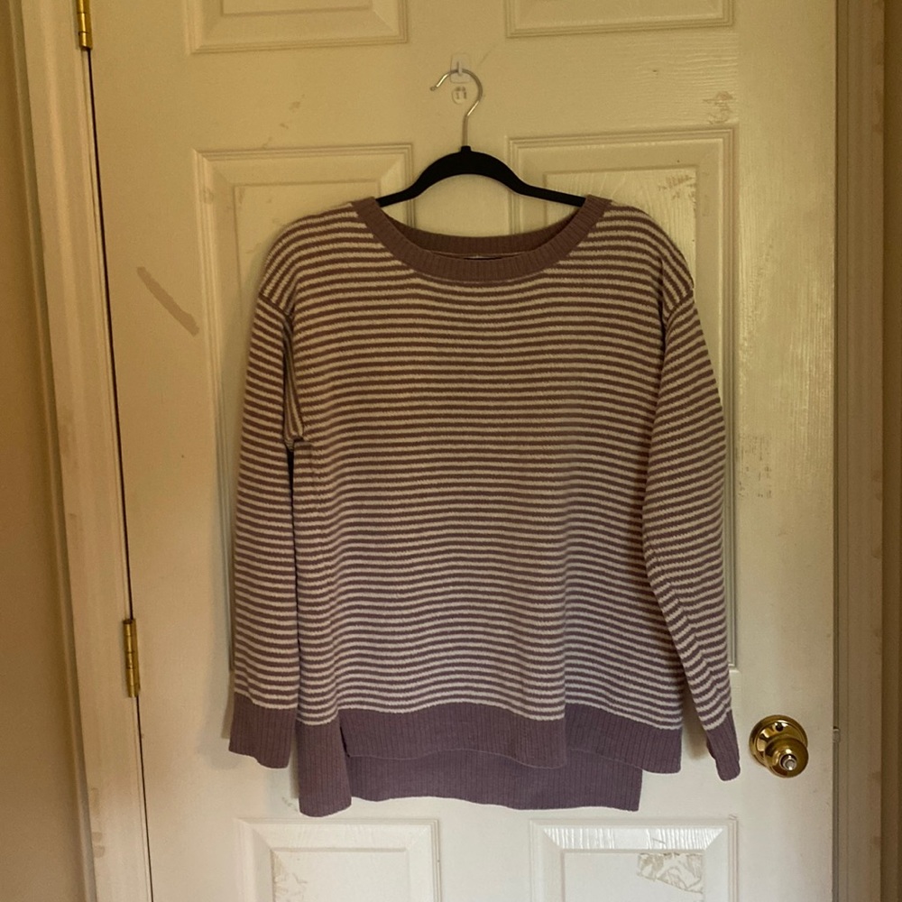 Striped Scoop Neck Sweater